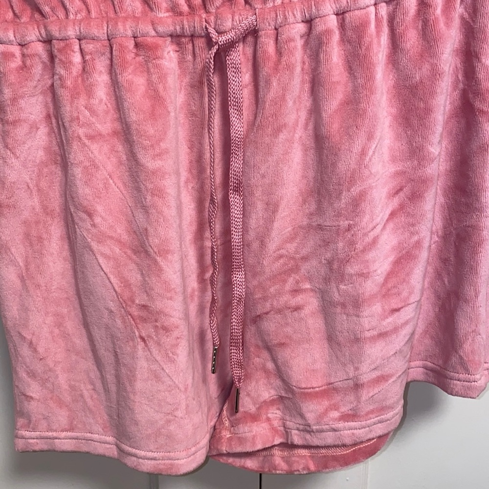 Fashion Nova Medium Pink Velour Romper Suit - Picture 5 of 14